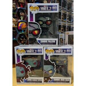 Funko Pop! Marvel What If? Zombie Avengers Falcon, Scarlet Witch & Iron Man